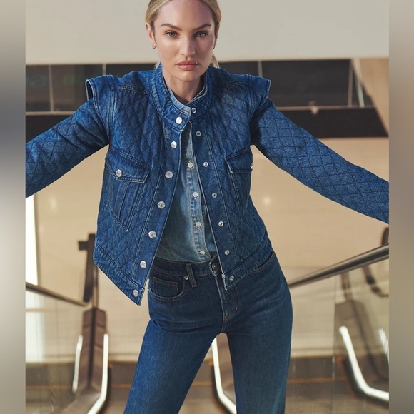 Veronica Beard Killian Quilted Denim jacket - Picture 1 of 5